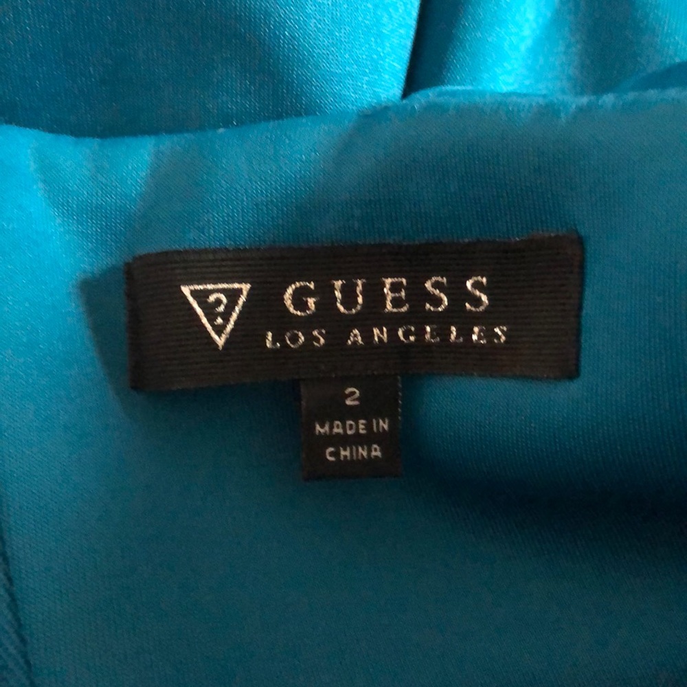 GUESS Teal Double-Strap Bodycon Dress size 02 - Picture 5 of 7